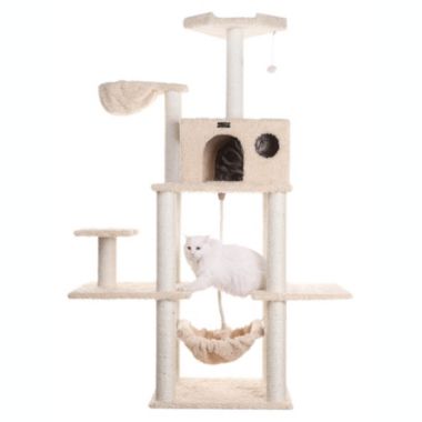 Armarkat A6901 Ultra Thick Faux Fur Classic Cat Tower Tree In Beige. View a larger version of this product image.