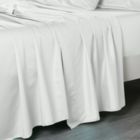 Alternate image 0 for Egyptian Linens - Oversized Flat Sheet Only - Soft Cotton Sateen Made in Egypt (White)