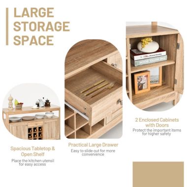 Slickblue Buffet Server Sideboard Wine Cabinet Console. View a larger version of this product image.