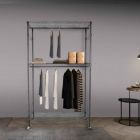 Alternate image 1 for Inq Boutique Double Rod Closet 3 Shelves Wire Shelving Clothing Rolling Rack Heavy Duty Garment Rack