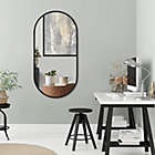 Alternate image 2 for Americanflat Framed Black Oval Mirror 19.7" x 39.4" - Wall Mirror for Bathroom, Living Room, Bedroom - Modern Round Frame Mirror