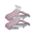 Alternate image 0 for SONGMICS Pants Hangers, Set of 30 Velvet Hangers with Adjustable Clips, Space-Saving, Non-Slip for Skirts, Coats, Dresses, 16.7-Inch Long, Pale Purple