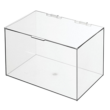 mDesign Plastic Bathroom Stackable Storage Container Box with Lid - Clear. View a larger version of this product image.
