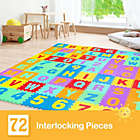 Alternate image 1 for Slickblue Kids Foam Interlocking Puzzle Play Mat with Alphabet and Numbers 72 Pieces Set