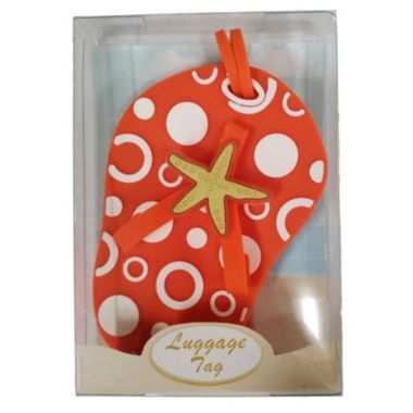 Orange Flip Flop Sandal Luggage Tag New. View a larger version of this product image.