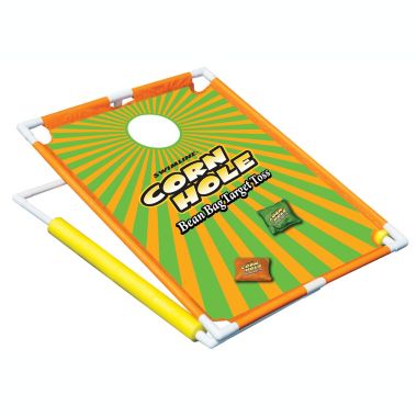Swim Central 36" Orange and Green Floating Bean Bag Target Toss Swimming Pool Game. View a larger version of this product image.