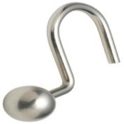 Carnation Home Fashions "Ball" Shower Curtain Hooks - Brushed Nickel 4" x 4.5"
