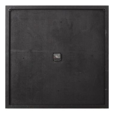 HomeRoots Decor Square Distressed Wood and Metal Wall Clock with Vintage Touch - 321222. View a larger version of this product image.