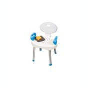 Carex E-Z Bath and Shower Seat with Handles - Shower Chair with Back for Elderly, Seniors, Handicap - Sturdy Frame - Supports Up to 300 Pounds