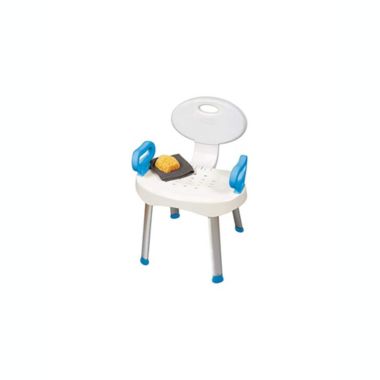 Carex E-Z Bath and Shower Seat with Handles - Shower Chair with Back for Elderly, Seniors, Handicap - Sturdy Frame - Supports Up to 300 Pounds. View a larger version of this product image.