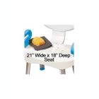 Alternate image 1 for Carex E-Z Bath and Shower Seat with Handles - Shower Chair with Back for Elderly, Seniors, Handicap - Sturdy Frame - Supports Up to 300 Pounds