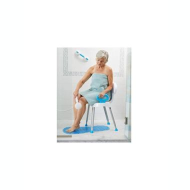 Carex E-Z Bath and Shower Seat with Handles - Shower Chair with Back for Elderly, Seniors, Handicap - Sturdy Frame - Supports Up to 300 Pounds. View a larger version of this product image.