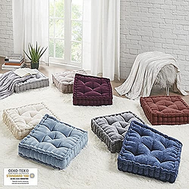 Intelligent Design  100% Polyester Chenille Square Floor Pillow Cushion. View a larger version of this product image.