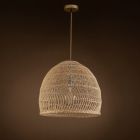 Alternate image 1 for ELE Light & Decor Aura 1-Light Brown Pendant Design Pendant Light with Rattan Shade
