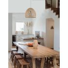 Alternate image 3 for ELE Light & Decor Aura 1-Light Brown Pendant Design Pendant Light with Rattan Shade