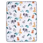 Alternate image 1 for Bedtime Originals Mighty Jungle Animals White Fleece Baby Blanket