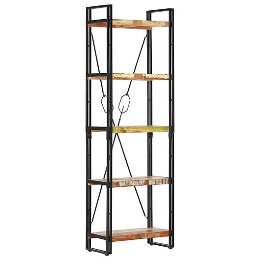 vidaXL Solid Mango Wood Bookshelf Bookcase Display Stand Storage Organizer 