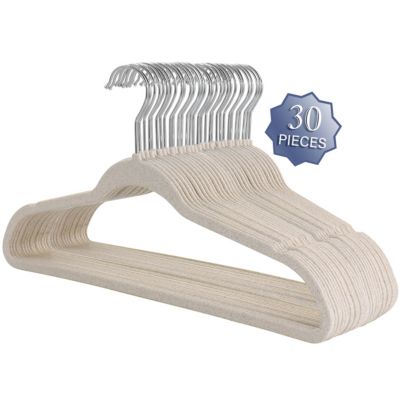 Elama Home 30 Piece Biodegradable Suit Hangers in Wheat