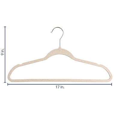 Elama Home 30 Piece Biodegradable Suit Hangers in Wheat. View a larger version of this product image.