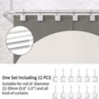 Alternate image 1 for Infinity Merch 12 Pieces Bath Curtain Hook in Square Nickel Silver Plating