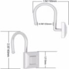 Alternate image 2 for Infinity Merch 12 Pieces Bath Curtain Hook in Square Nickel Silver Plating