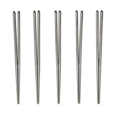 Infinity Merch Chopsticks Reusable Cooking Metal 9 inches 5 Pairs. View a larger version of this product image.