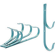 Okuna Outpost Set of 4 Pole Hanger Hooks for Pool Supplies, Lightweight Garden Tools (Blue)