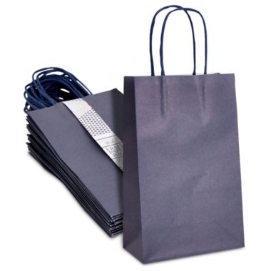 Sparkle And Bash 25 Pack Small Navy Blue Gift Bags With Handles Bulk For Birthday Party Favors 5 45 X 9 X 3 15 In Bed Bath Beyond