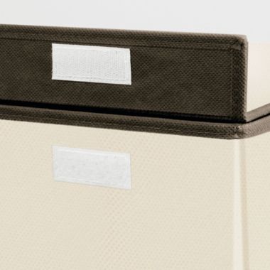 mDesign Divided Laundry Hamper Basket with Lid, Chrome Handles. View a larger version of this product image.