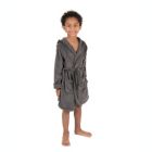 Alternate image 0 for Leveret Kids Fleece Hooded Robe Neutral Solid Color