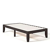 Slickblue Twin Size 14 Inch Wooden Slats Bed Mattress Frame-Brown