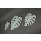 Alternate image 1 for Things2Die4 Set of 3 Tropical Leaf Hand Carved Wood Sculptures Wall Hanging Plaque Art Decor
