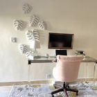 Alternate image 3 for Things2Die4 Set of 3 Tropical Leaf Hand Carved Wood Sculptures Wall Hanging Plaque Art Decor