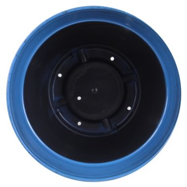 Garden Elements Glazed Brushed Happy Large Plastic Planter, Dark Blue, 15 Inch. View a larger version of this product image.