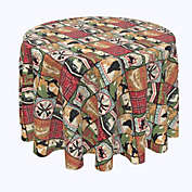Fabric Textile Products, Inc. Round Tablecloth, 100% Polyester, 70" Round, Great Outdoors Patchwork