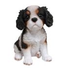 Alternate image 0 for Tri-Color Cavalier King Charles Spaniel Puppy Sitting Figurine 5.75 Inch