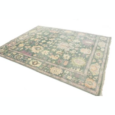 Floral Colorfast 8X10 Oushak Chobi Oriental Rug. View a larger version of this product image.