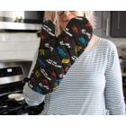 Alternate image 3 for Friends TV Show Icons & Quotes Black Oven Mitt   Cute Home Kitchen Accessories and Household Items, Housewarming Gift   Thick Heat Resistant Gloves For Cooking and Baking