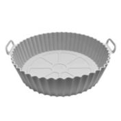 Department Store 1/2pcs Air Fryer Silicone Pot; Reusable Air Fryer Liners; Silicone Air Fryer Basket; Food Safe Air Fryer Accessories (Grey)