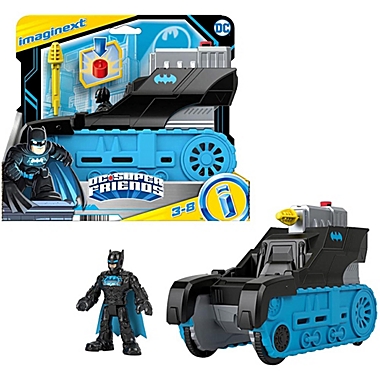 Fisher-Price Imaginext DC Super Friends Bat-Tech Tank, push-along vehicle with Batman figure. View a larger version of this product image.