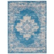 Nourison Grafix GRF14 Blue Area Rug 5'3" x 7'3"