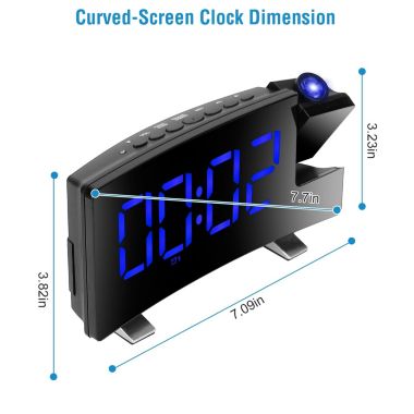 Infinity Merch Projection Alarm Clock with Radio Function  | Bed Bath  & Beyond