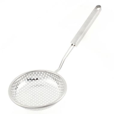 Unique Bargains Flat Head Ladle Strainer Kitchen Utensil 13" Length, Professional Oil Spider Strainer with Non-slip Handle for Draining & Frying, Kitchen Cooking Colander Spoon Utensil for Daily Use. View a larger version of this product image.