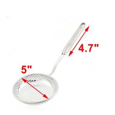 Unique Bargains Flat Head Ladle Strainer Kitchen Utensil 13" Length, Professional Oil Spider Strainer with Non-slip Handle for Draining & Frying, Kitchen Cooking Colander Spoon Utensil for Daily Use. View a larger version of this product image.