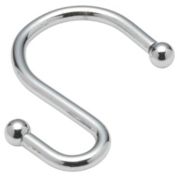 Carnation Home Fashions "S" Shower Curtain Hooks - Chrome 2" x 3"