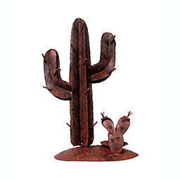 D-Art Collection Rustic Cactus Candle Holder, Small