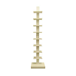 Proman Products Contemporary Decorative Spine Standing Book Shelves, White