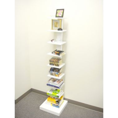 Proman Products Contemporary Decorative Spine Standing Book Shelves, White. View a larger version of this product image.