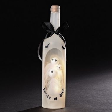 13.2 Inch Tall LED Bottle of Boos Wine Ghosts Inside Bottle Batteries Operated. View a larger version of this product image.