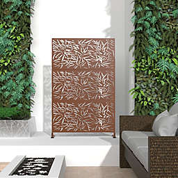 Neutypechic 6.5 ft. H x 4 ft. W Outdoor Laser Cut Metal Privacy Screen, 24
